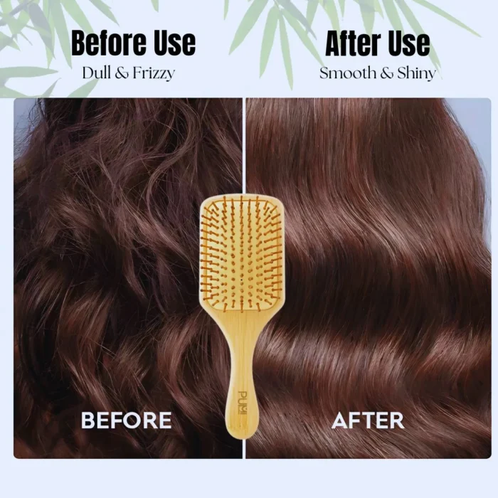 Bamboo Detangling Paddle Hairbrush - Image 5