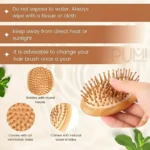 No handle Bamboo Hair Brush - Image 2