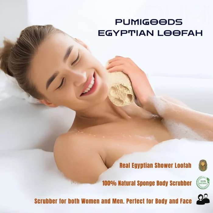 All-Natural Egyptian Loofah Sponges – 3-Pack - Image 3