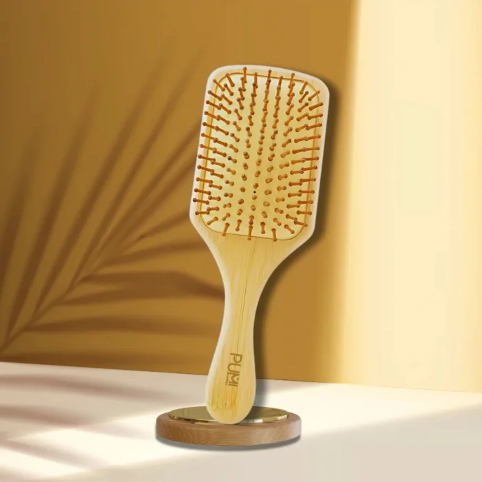 Bamboo Detangling Paddle Hairbrush - Image 4