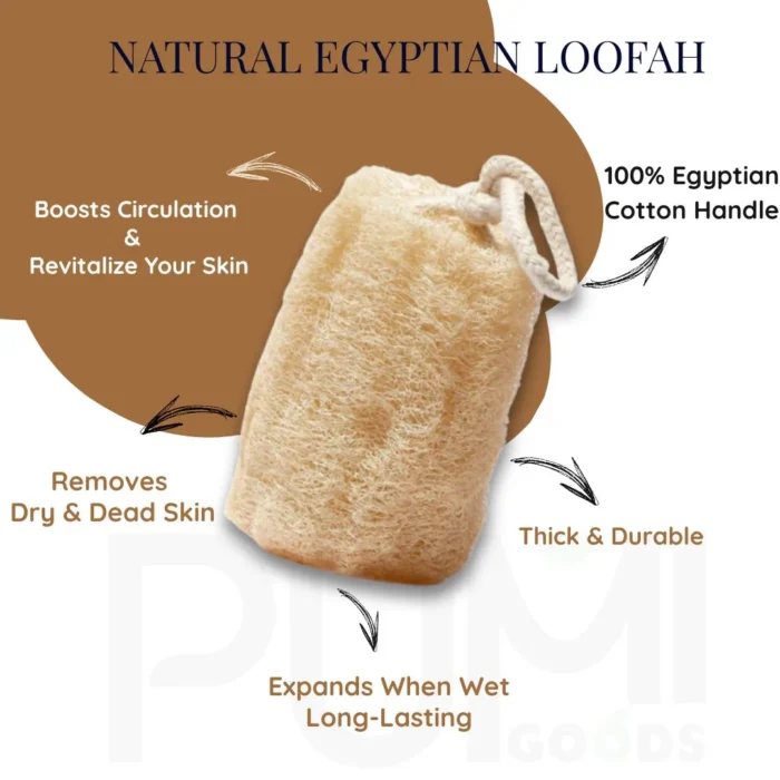 All-Natural Egyptian Loofah Sponges – 3-Pack - Image 2