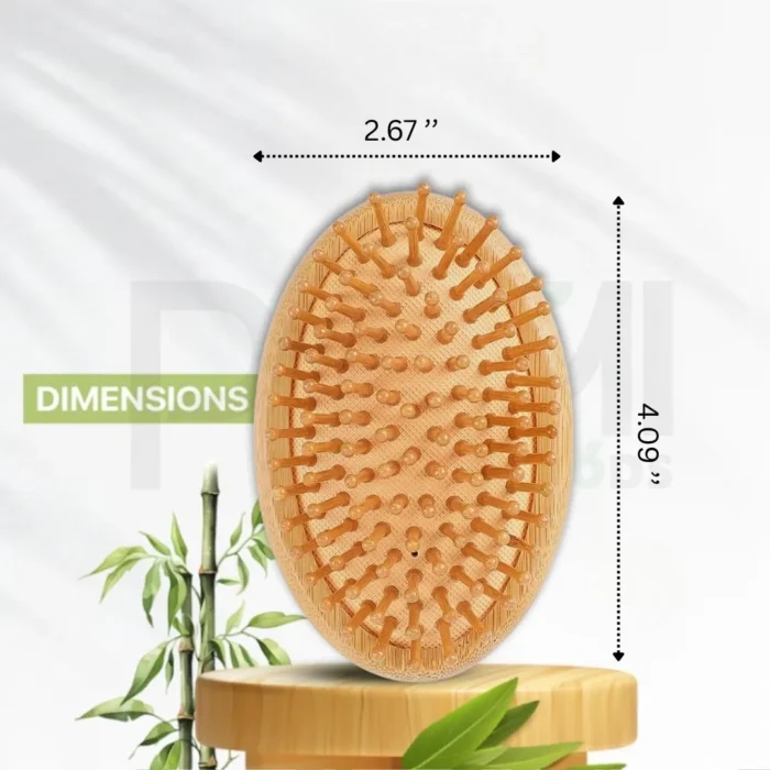 No handle Bamboo Hair Brush - Image 3