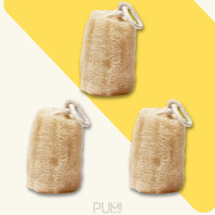 All-Natural Egyptian Loofah Sponges – 3-Pack - Image 1